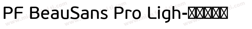 PF BeauSans Pro Ligh字体转换